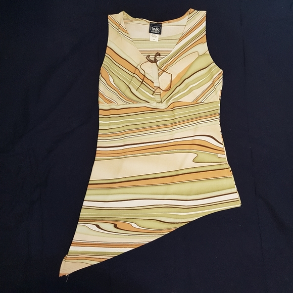 Vintage Twik Multicolour Striped 70s Tank Top - Picture 2 of 10